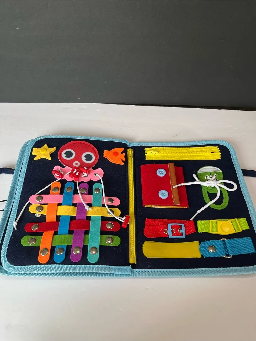 Learning Activity Alphabet Animal Tote Velcro soft.